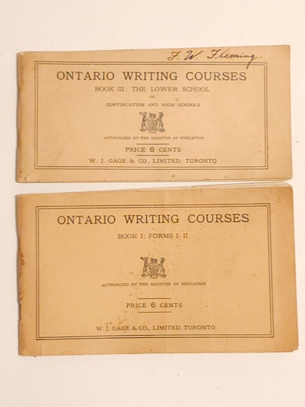 RARE TORONTO "1916 ONTARIO WRITING COURSES - BOOK II: FORMS III, IV" BOOKLET